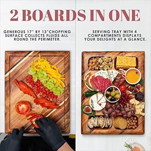Acacia Wood Cutting Board with Juice Groove