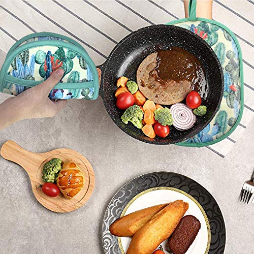 Pot Holders with Transparent Clear Silicone Shell and Nice Cactus Flower (Potholders / Cactus Flower)