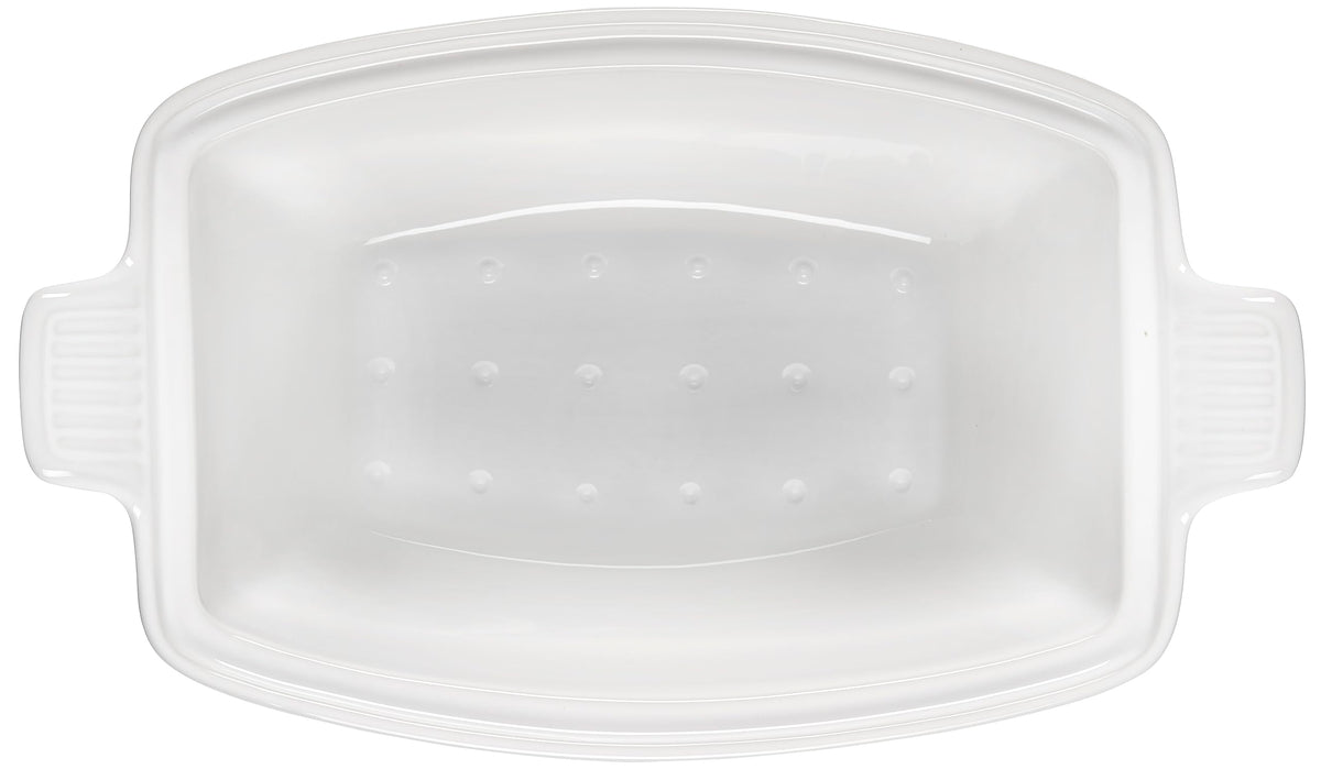 Heritage Stoneware Deep Baker with Lid (White)