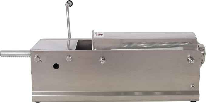 5L Manual Sausage Stuffer - Horizontal Stainless Steel Sausage Maker with 4 Nozzles & Gear Drive for Food Artisans & Small Business - Large Capacity Sausage Filler for Home Kitchen & Comme