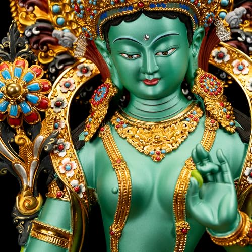 Green Tara Buddha Statue for Zen Decor Indoor