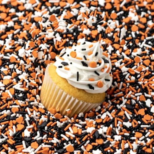 Spooky Halloween Sprinkle Blend with Bats (Orange, Black, White)