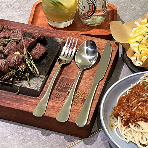 12 Piece Silverware Set with 6 Dinner Knives and 6 Dinner Forks (9.1''6Knives+8.3''6Forks)