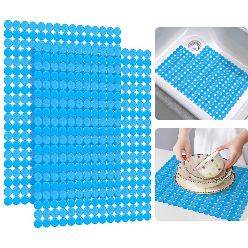 2 Pack Kitchen Sink Mat (Blue)