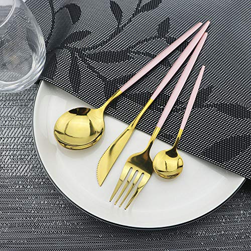 Pink Gold Silverware Set (Service for 4 / Pink Gold)