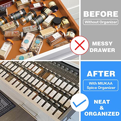 Clear Acrylic Spice Drawer Organizer (Transparent / 8 Pack)
