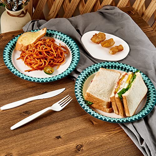 Paper Plates Disposable (Green Blue-360pack)