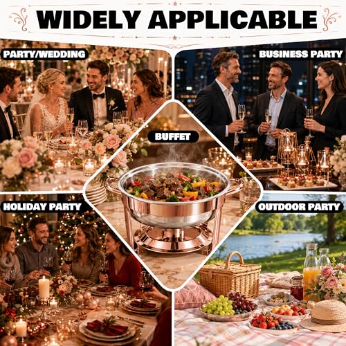 Chafing Dishes for Buffet (Rose Gold)