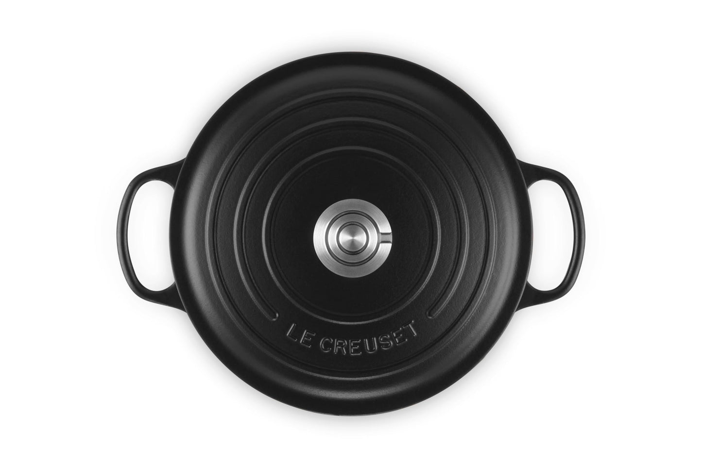 Enameled Cast Iron Round Dutch Oven (Licorice/Crucible Knob / 5.5 Qt)
