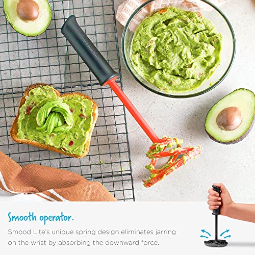 Smood Lite Ergonomic Spring Coil Potato Masher (Smood Lite / Black)