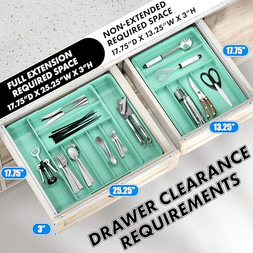 Expandable Kitchen Drawer Flatware Organizer