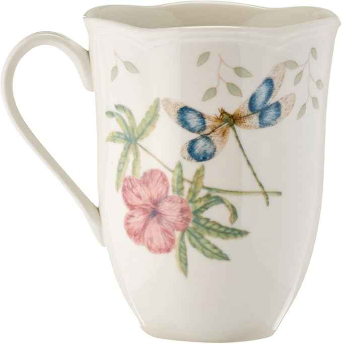 Lenox Dinnerware Set, Butterfly Meadow 18-Piece Set, Service For 6, White Porcelain, Butterfly And Flower Designs, Plates And Bowls Sets, Dishwasher Safe, Home & Kitchen (18 Pieces, Assorted)