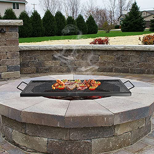 Heavy Duty Rectangular Fire Pit Grill Grate with X (36-INCH)