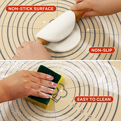 28"x20" Extra Thick Silicone Baking Mat for Pastry and Bread