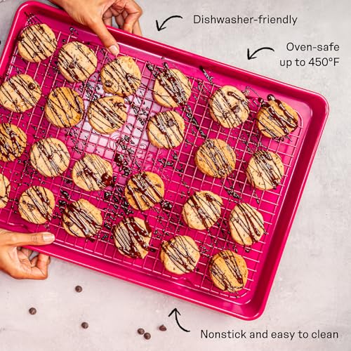 Non Stick Wire Cooling Rack (Big Chill (16.9" x 11.4") / Broccoli)