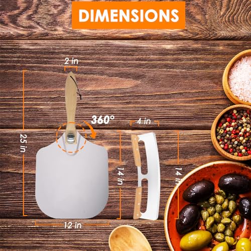 Aluminum Metal Pizza Peel 12 x 14 Inch