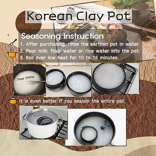 Korean Earthenware Pot Ttukbaegi (Medium)