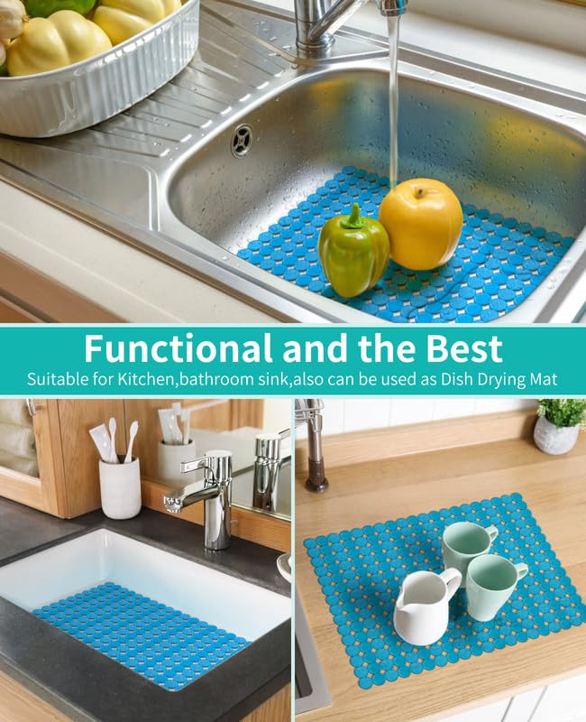 2 Pack Kitchen Sink Mat (Blue)