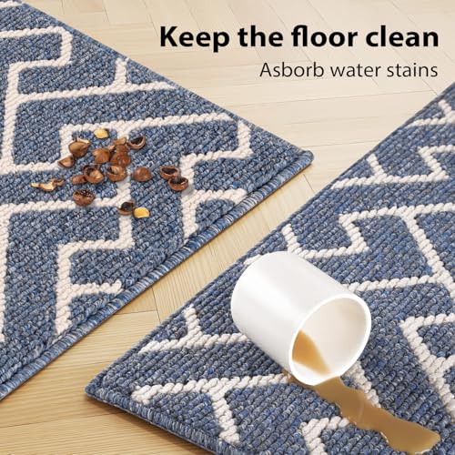 Kitchen Runner Rug (Blue / 20"x48"+20"x32")