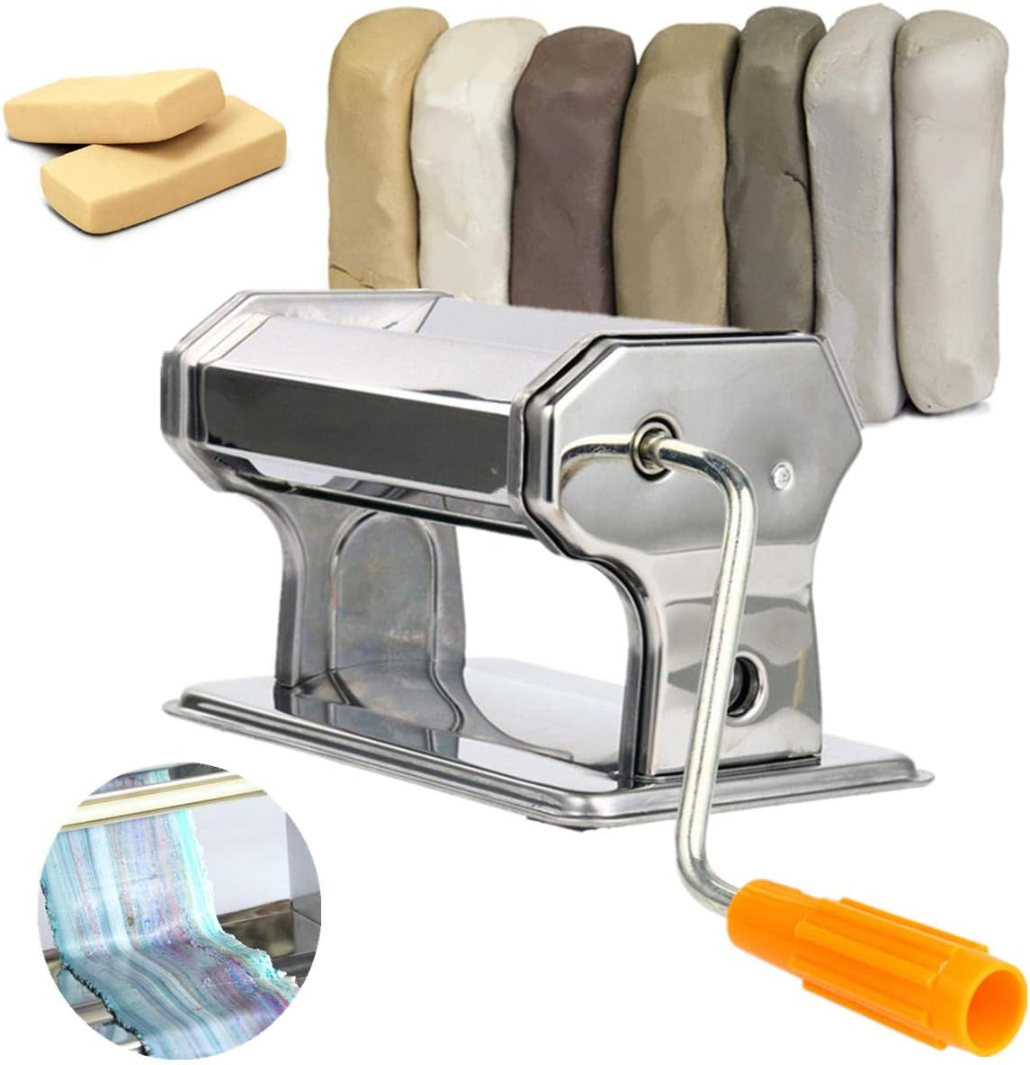 Stainless Steel Craft Polymer Clay Conditioning Machine Press Roller Pasta