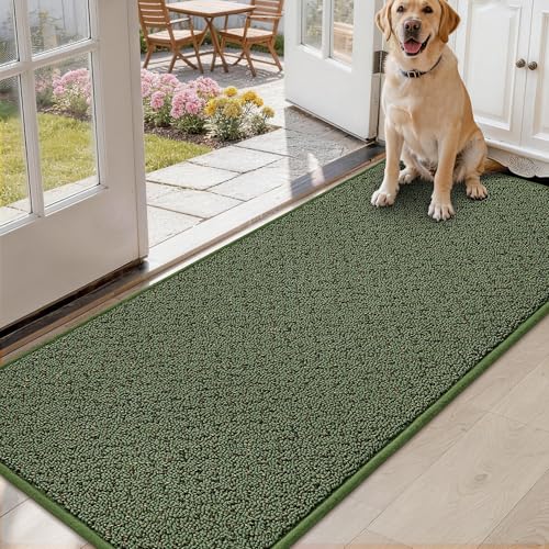 Hallway Runner Rugs Non (Green / 2' x 5')