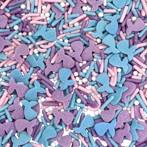 Mermaid Sprinkles for Baking (Blue, purple, pink)