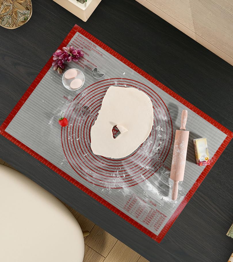 Non slip Silicone Pastry Mat Extra Large Measurements 36''x 24'' Baking Mat (36"L x 24"W)