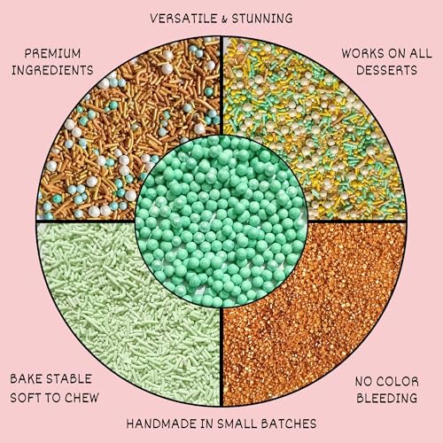 Edible Sprinkles Mix Pack of 5 (4.9384 Ounce)