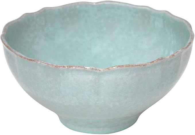 Casafina Ceramic Stoneware 10" x 5", 125 oz Serving Bowl - Impressions Collection, Robin's Egg Blue | Microwave & Dishwasher Safe Dinnerware | Food Safe Glazing | Restaurant Quality Serveware