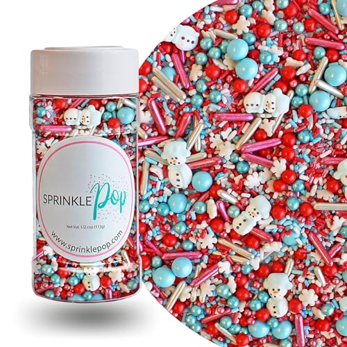 Oh Snow Cute Sprinkle Mix (Red, White, Icy Blue)