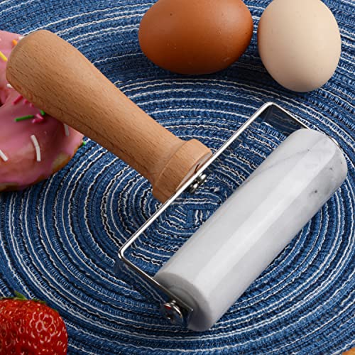Small Marble Rolling Pin Pizza Roller (Type 1 White)
