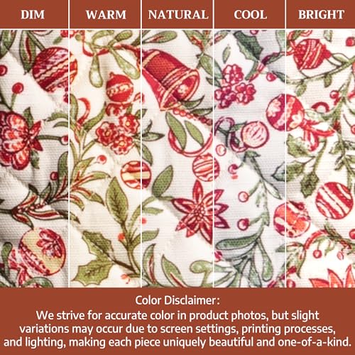 Maison d'Hermine Oven Gloves 100% Cotton Oven Mitt (051 - Reveillon Au Jardin / 7.5" x 13" (Oven Mitt))