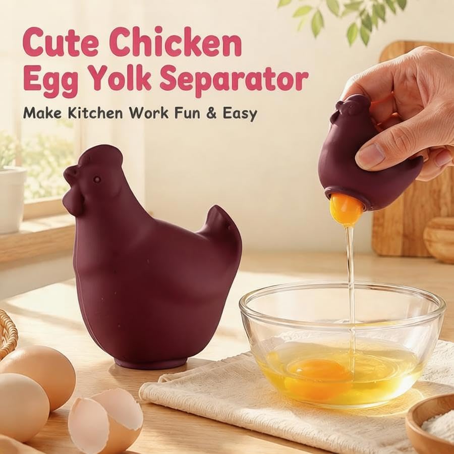 Silicone Egg Yolk Separator (Dark Red)