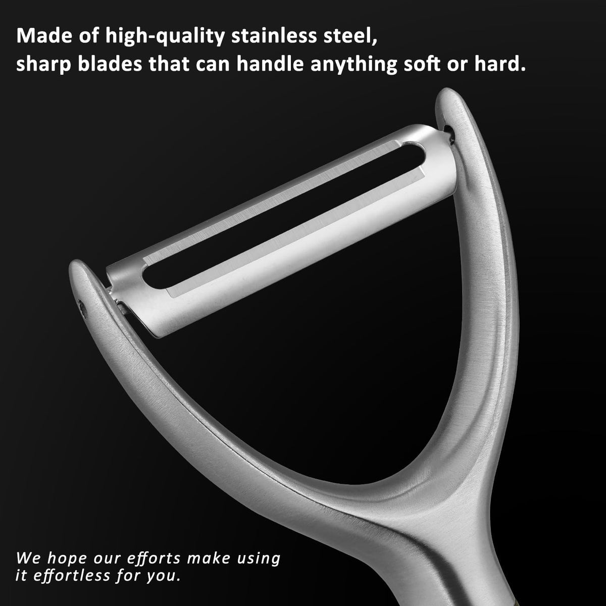 Premium Y Type 304 Stainless Steel Multifunctional Kitchen Peeler Real Wood Handle Ultra Sharp Blade Vegetable Potato Apple（Agarwood） - HomeSpice