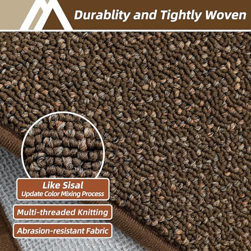 Dirt Trapper Door Mat 20"x32" Non Slip Washable Brown (4.44 Sq Ft)