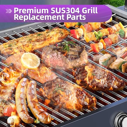 Stainless Steel 7524 Grill Grates for Weber Genesis E310 E320 E330 S330 EP (2+5+2 Genesis 300)