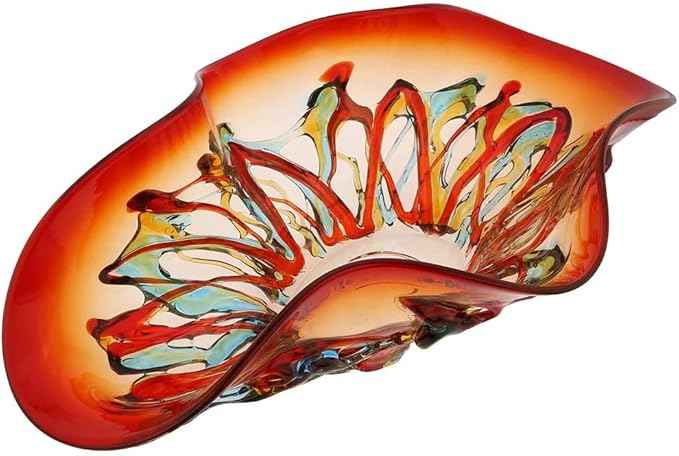 GlassOfVenice Murano Glass Mars Centerpiece Bowl