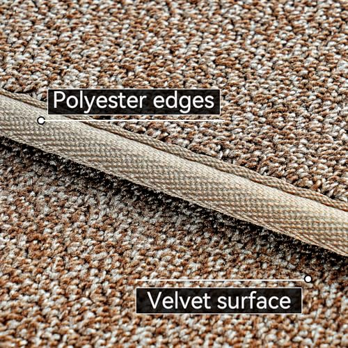 Kitchen Mat Set of 2 PCS (Velvet-brown / 17.3"x47"+17.3"x30" (Set of 2))