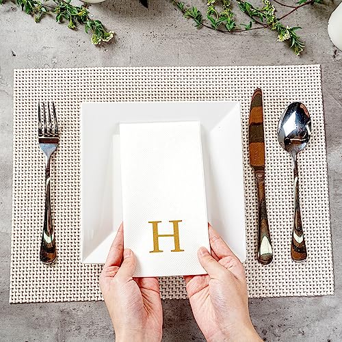 Luxenap 15.8 X 7.9 Inch Linen (Gold / 50 Count / H)