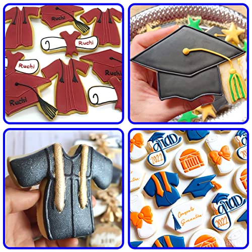 Graduation Cookie Cutters 6Pcs for Celebration Kitchen Baking (Graduation)