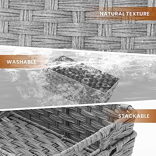 Large Wicker Storage Basket (2 Count)