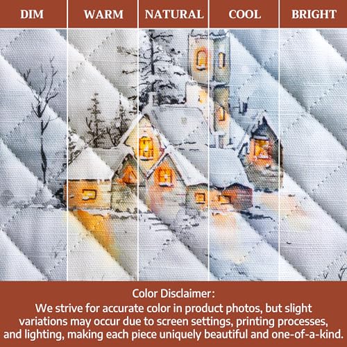 Pot Holders 100% Cotton Potholders (126 - Neige De Noel / 8" x 8" (Pot Holder Pack of 1))