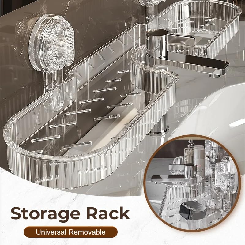 2026 NEW Universal Removable Faucet Storage Rack (White)