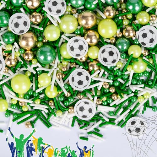 Edible Soccer Sprinkles for Cake Decorating (Soccer)