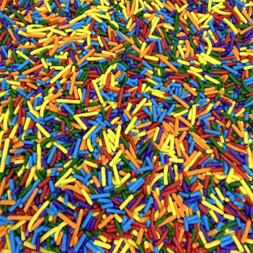 Sprinkles Edible Cake and Cupcake Sprinkles with Assorted Shapes and Sizes for Parties (Rainbow multi)