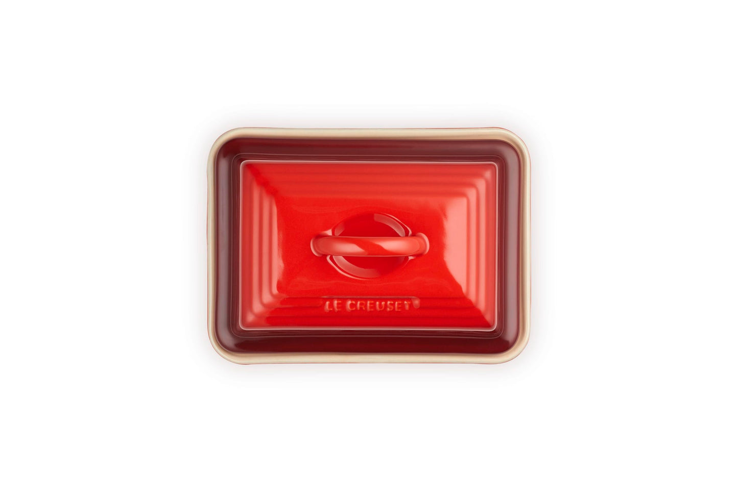 Stoneware European Butter Dish (Cerise)
