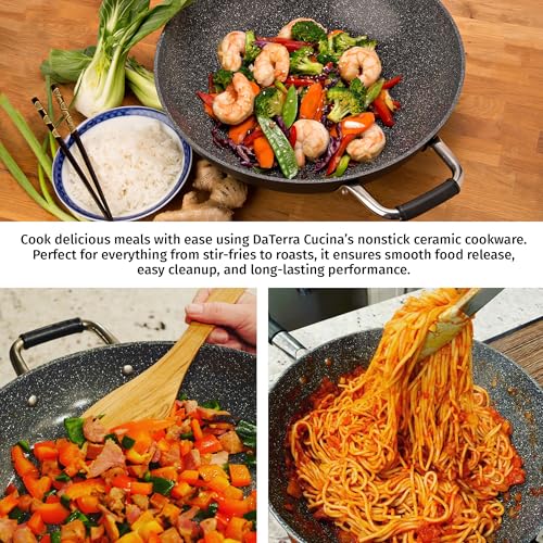 Nonstick Ceramic Wok with Lid