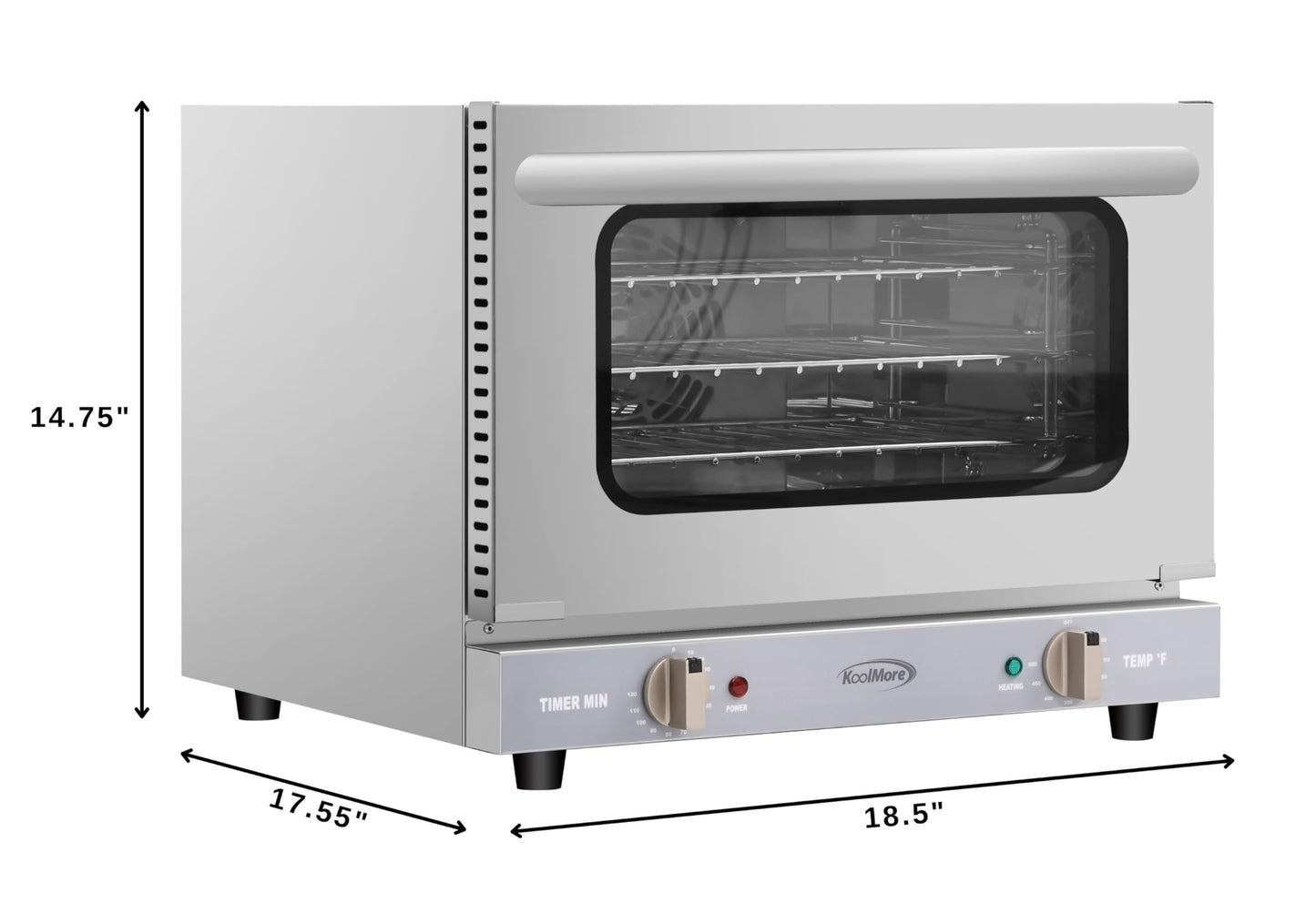 19 in. Countertop Convection Oven for Quarter