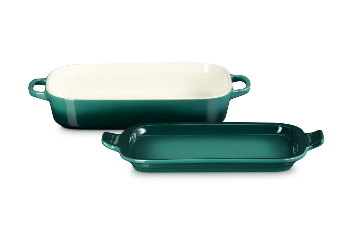 Stoneware Rectangular Dish with Platter Lid (Artichaut)