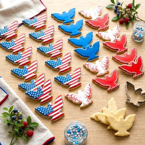 4th of July Cookie Cutters 8Pcs Large Size for Celebration (4th of July)